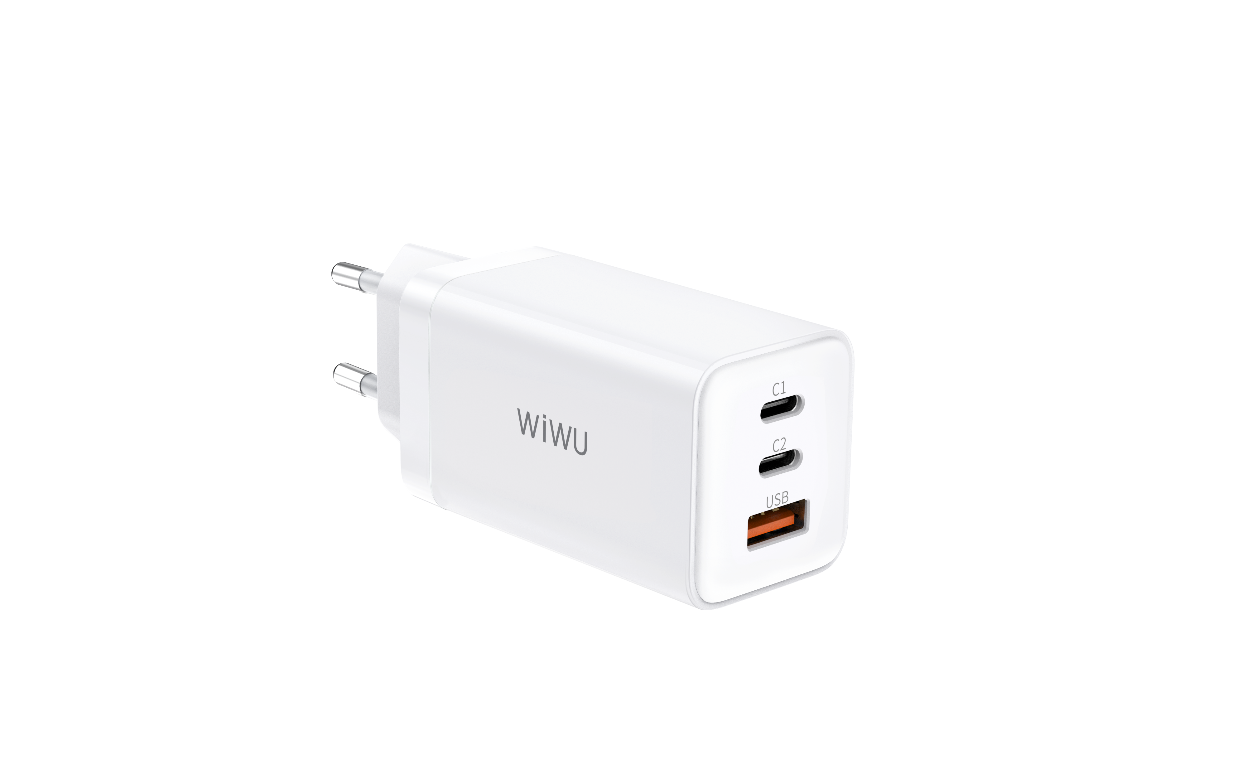 WIWU New 3 in 1 USB C Wall Charger Mini Quick Charger with GaN Tech for iPhone Samsung Huawei Laptop Fast Charging