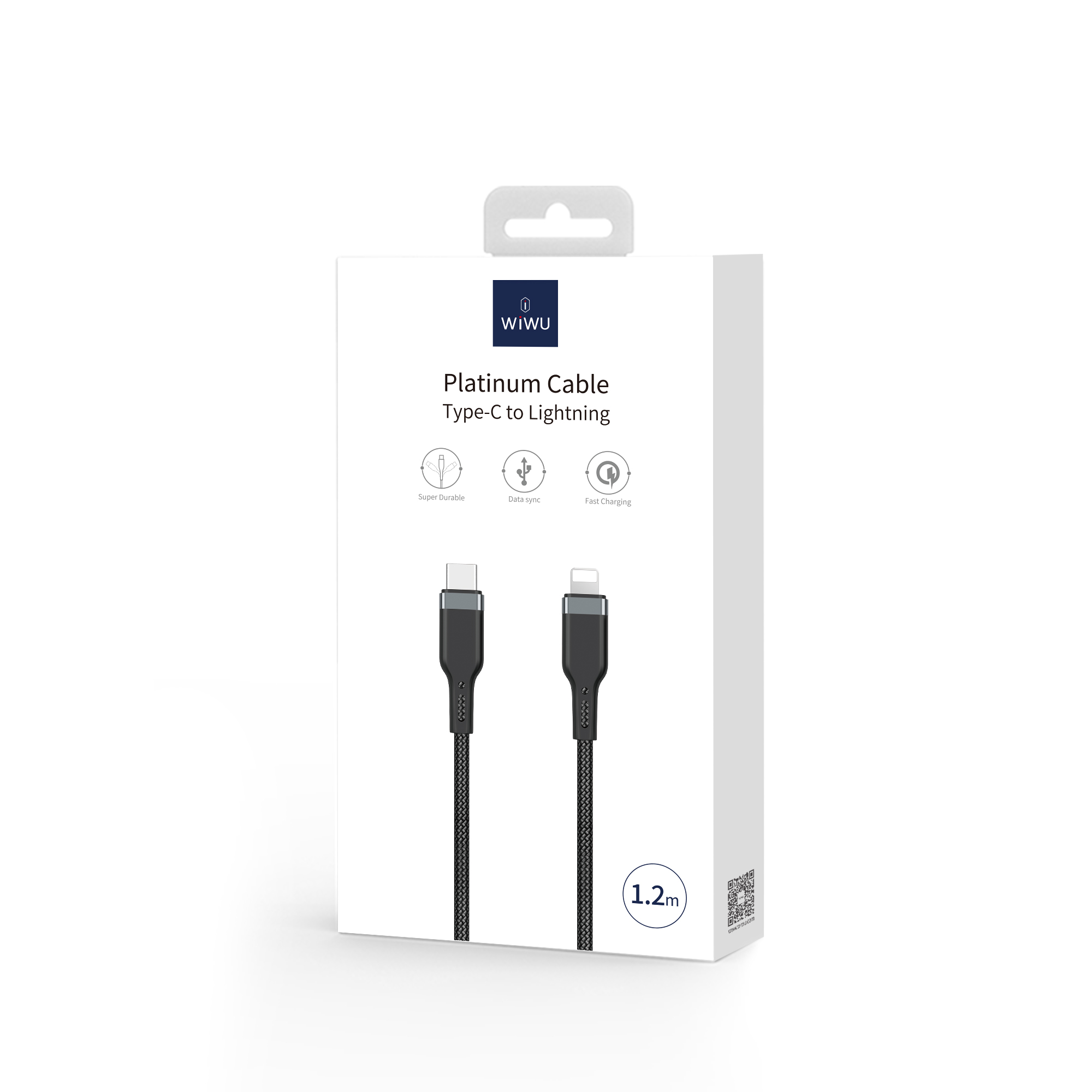 WiWU PT02 Platinum Charger Cable USB-C Type C Private Mould Aluminum+nylon Braided PD20W 