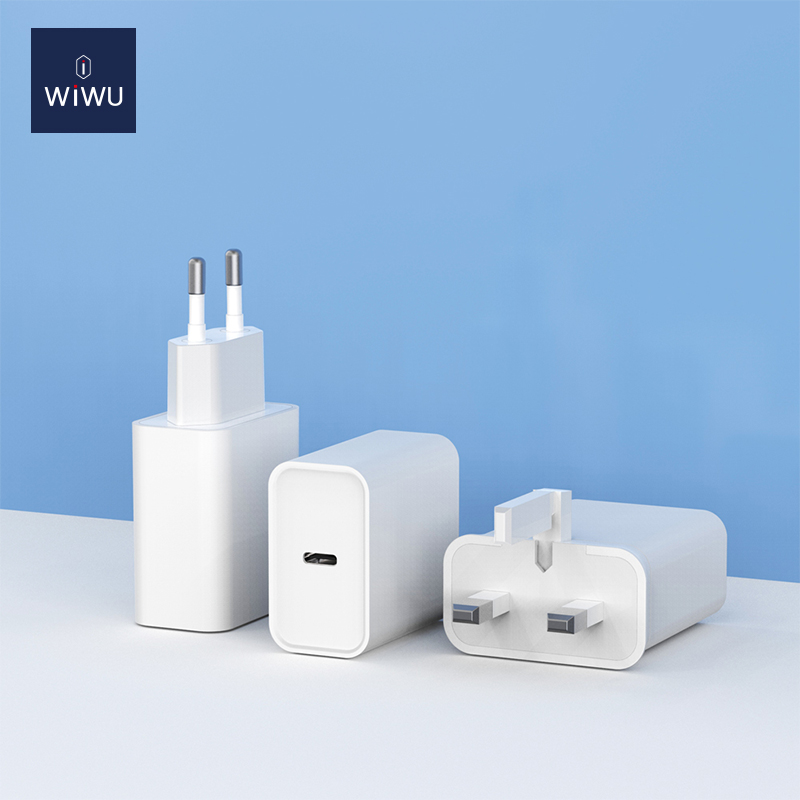 WiWU Fast Charger US UK Plug Wall QC Quick Charge Qualcomm Certified 3.0 20w for Apple iPhone