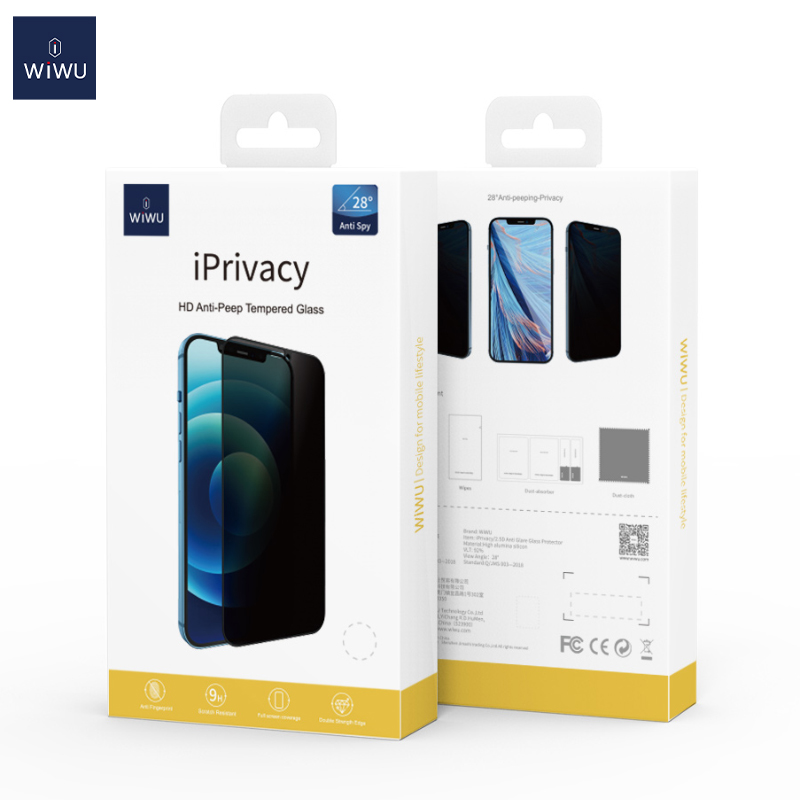 WiWU 2.5D Privacy Protector Tempered Glass for iPhone 13 /14 Series Anti-spy Phone Screen Protector Film