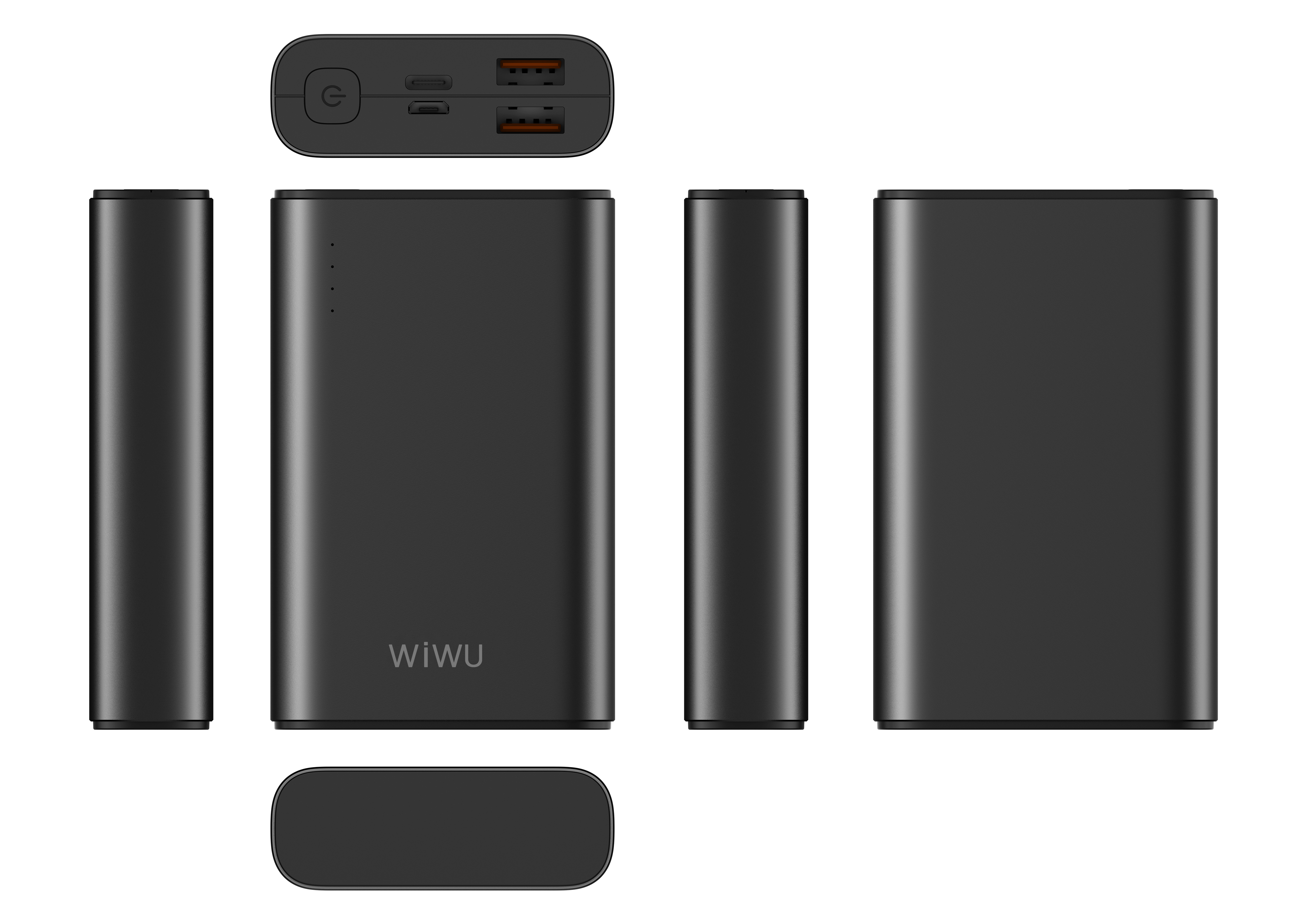 WiWU JC-05 Ultra Slim Dual 3A Fast Charge Power Bank 10000mAh Portable USB-C 3.0 Power Source for Mobile