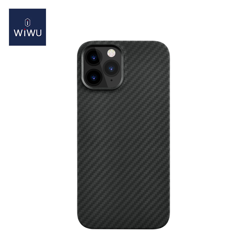 WiWU Carbon Aramid Fiber Cell Phone Case Bulletproof Anti Scratch Shockproof Cover Phone Case