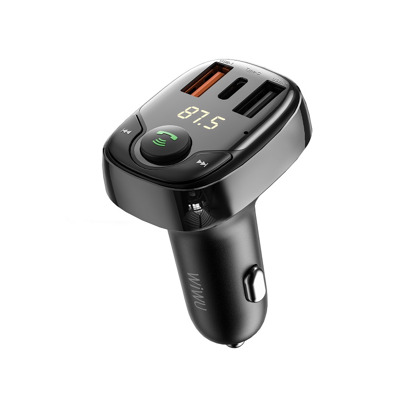 WiWU Portable 3 Ports Quick Charging USB Type C Car Charger for iPhone PD & QC Cell Phone Wireless Car Chargers