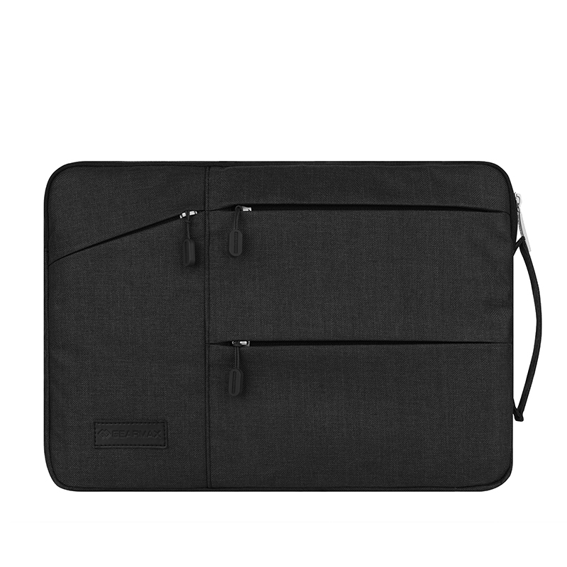 WiWU 15.6 inches Laptop Sleeve for Men Water Resistant Polyester Faux Fur Lining Large Capacity Briefcase 