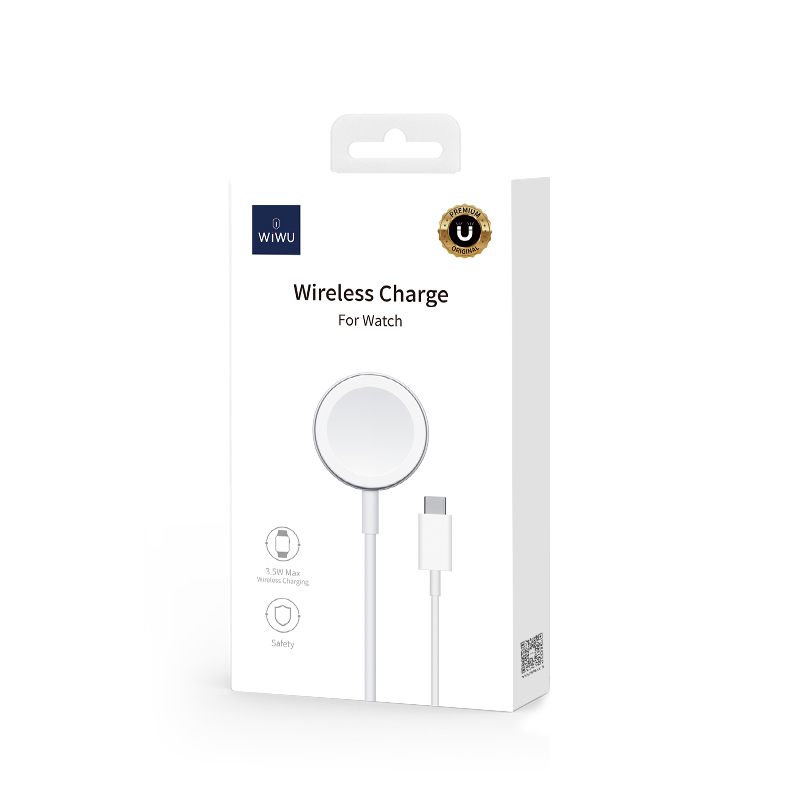WiWU M9 Wireless Watch Charger Magnetic Charging for iWatch Portable Charging Cord Compatible with A pple Watch Series Se,6,5,4,3,2,1 