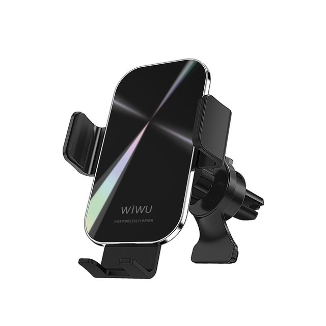 WiWU CH-307 Universal Air Vent Car Phone Mount Holder 15W Wireless Fast Charge One Touch Close & Release Smart Charing Stand